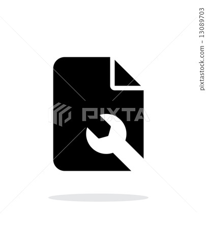 Repair File icon on white background. Repair File icon on white background. 13089703