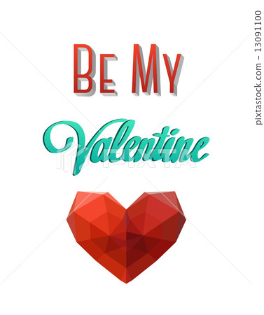 Be my valentine vector with heart Be my valentine vector with heart 13091100