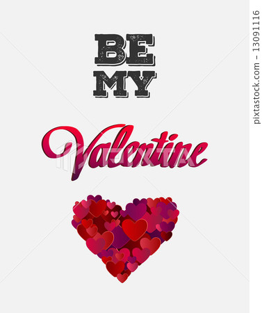 Be My Valentine Vector With Heart Stock Illustration