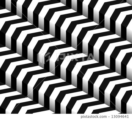 3d Checkered Black White Vector Seamless Pattern - Stock Illustration ...
