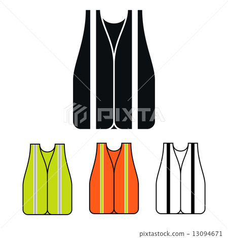 Safety Vest Icon, Vector Illustration - Stock Illustration [13094671 ...