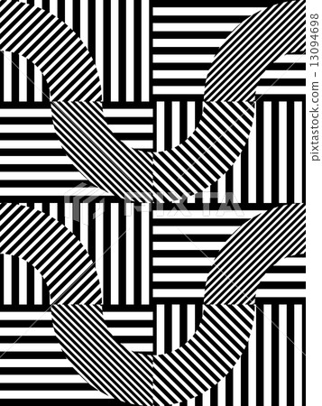 Abstract Striped Geometric Vector Seamless Pattern - Stock Illustration ...
