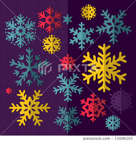 Set of decorative Christmas snowflake in vector - Stock Illustration ...