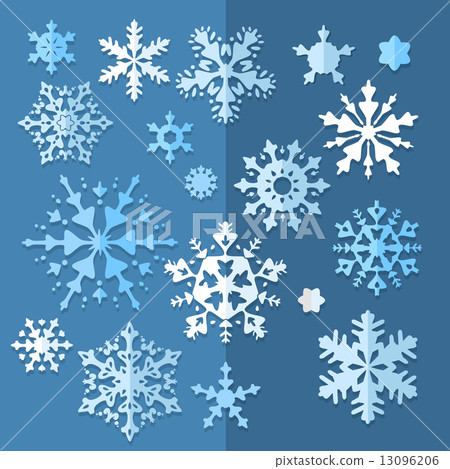 Set of decorative Christmas snowflake in vector - Stock Illustration ...