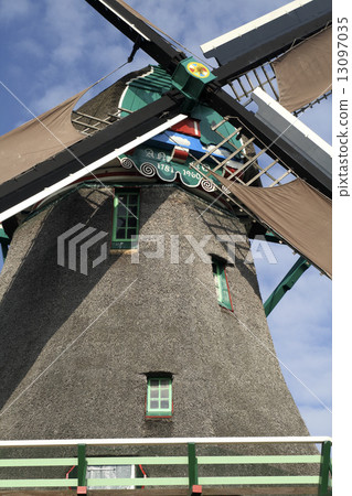 Detail of a Windmill in Zaanse Schans Detail of a Windmill in Zaanse Schans 13097035
