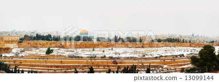 Old City in Jerusalem, Israel panorama 13099144