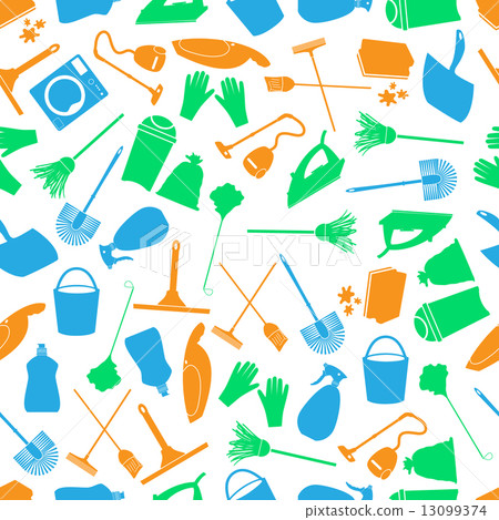 cleaning icons color seamless pattern eps10 cleaning icons color seamless pattern eps10 13099374