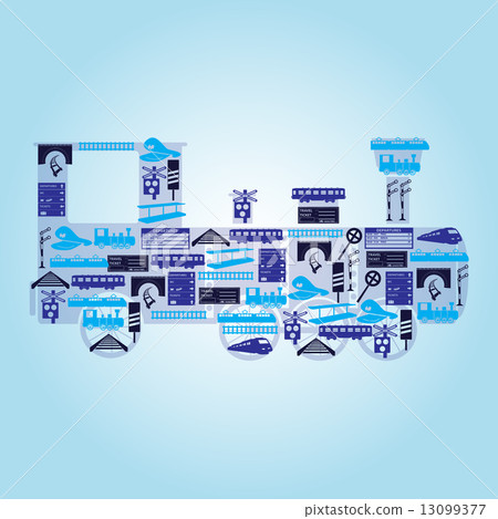 train and railway icons locomotive shape eps10 train and railway icons locomotive shape eps10 13099377