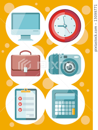 Office and time management icon set - Stock Illustration [13099771] - PIXTA