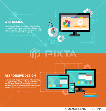 Responsive and web design concept - Stock Illustration [13099956] - PIXTA