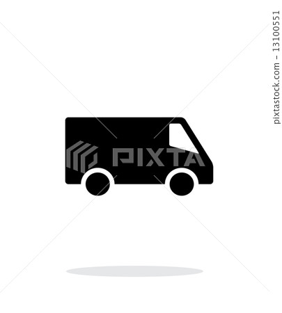 Delivery Minibus icon on white background. Delivery Minibus icon on white background. 13100551