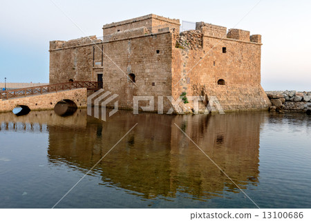Medieval fort in Paphos port 13100686