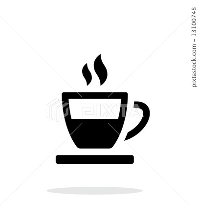 Half tea cup simple icon on white background. Half tea cup simple icon on white background. 13100748