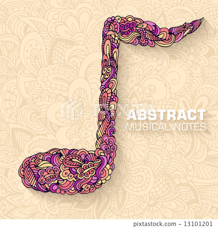 Abstract musical notes on a background. Vector illustration conc Abstract musical notes on a background. Vector illustration conc 13101201