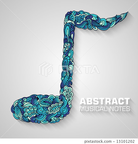 Abstract musical notes on a background. Vector illustration conc Abstract musical notes on a background. Vector illustration conc 13101202
