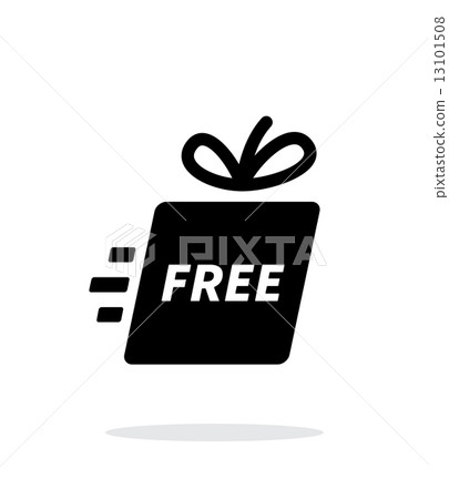 Delivery gift icon on white background. 13101508