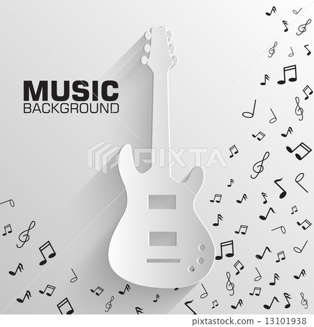 paper electro guitar vector background concept. Illustration tam paper electro guitar vector background concept. Illustration tam 13101938