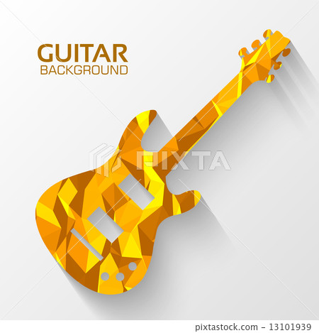 Polygonal electro guitar vector background concept. Illustration Polygonal electro guitar vector background concept. Illustration 13101939
