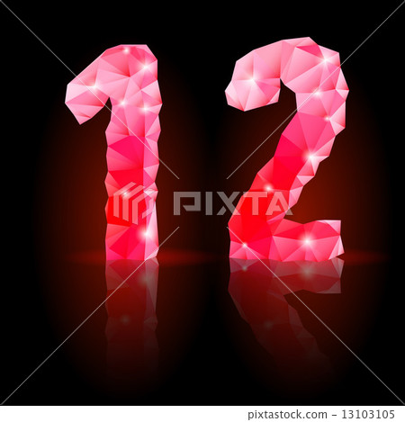 Ruby polygonal font Ruby polygonal font 13103105