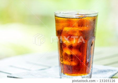 glass of cola with ice glass of cola with ice 13103116