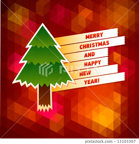 Christmas tree Greeting Card. Creative Merry Christmas Christmas tree Greeting Card. Creative Merry Christmas 13103307