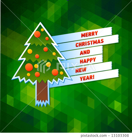 Christmas tree Greeting Card. Creative Merry Christmas Christmas tree Greeting Card. Creative Merry Christmas 13103308