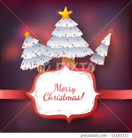 Christmas tree Greeting Card. Creative Merry Christmas tree form Christmas tree Greeting Card. Creative Merry Christmas tree form 13103311