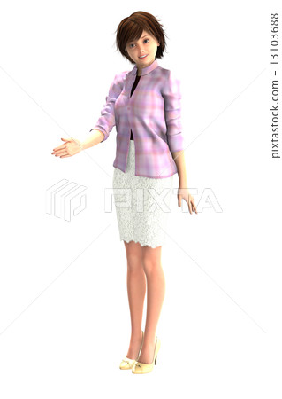 各種面部表情的婦女粉紅色襯衫的婦女 各種面部表情的婦女粉紅色襯衫的婦女 13103688