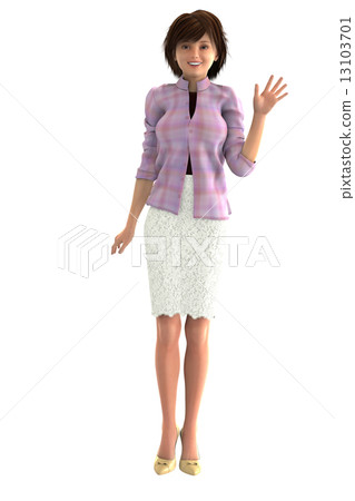 各種面部表情的婦女粉紅色襯衫的婦女 各種面部表情的婦女粉紅色襯衫的婦女 13103701