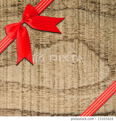 Red ribbon with corner bow Red ribbon with corner bow 13103828