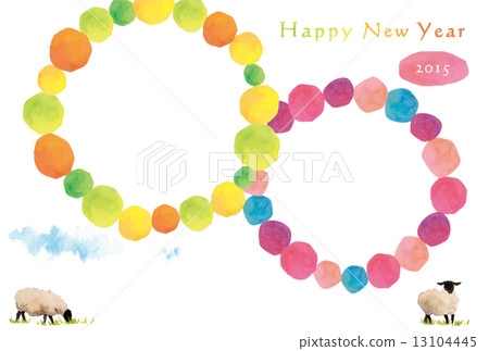 2015新年的明信片模板 2015新年的明信片模板 13104445