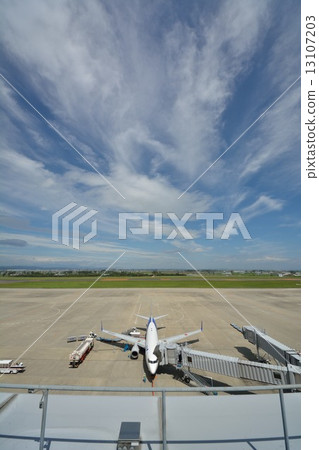 飛機和寬闊的天空 13107203