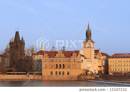 Prague at sunset 13107232