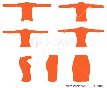 silhouette of woman office suit 13109083