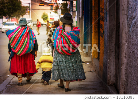 Bolivian people in city Bolivian people in city 13110393