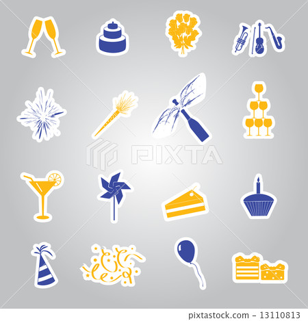 celebration and party stickers set eps10 celebration and party stickers set eps10 13110813