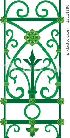 vector image of metal scoop grating fence vector image of metal scoop grating fence 13111890