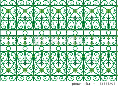 vector image of metal scoop grating fence vector image of metal scoop grating fence 13111891