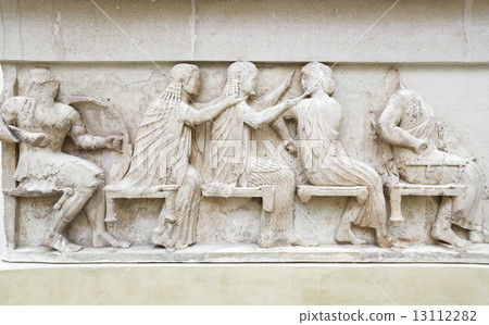 Ornament in Delphi museum, Greece 13112282