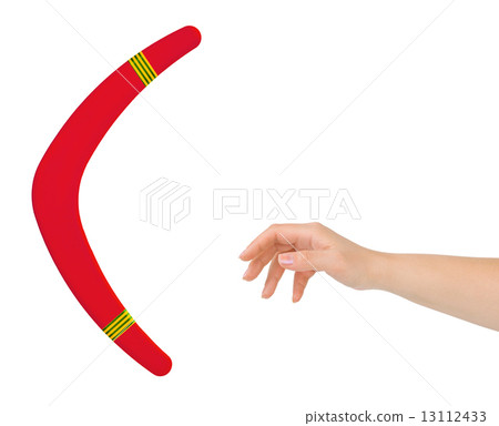 Hand and boomerang 13112433
