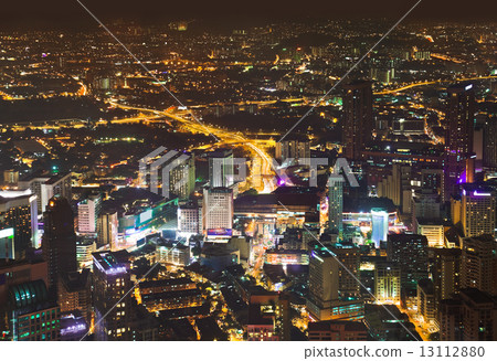 View to Kuala Lumpur (Malaysia) at night 13112880
