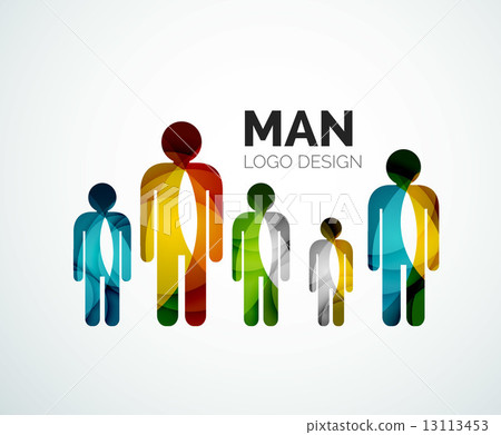 Abstract logo - man icon - Stock Illustration [13113453] - PIXTA