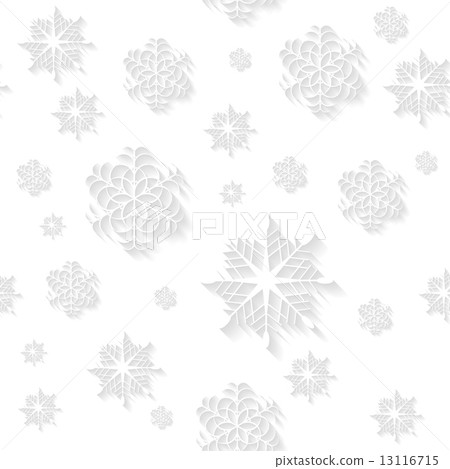White snowflakes vector seamless background - Stock Illustration ...