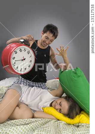 Couple waking up in the morning 13117538