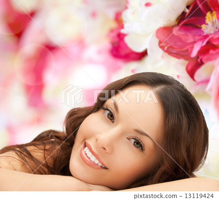 beautiful young woman face beautiful young woman face 13119424