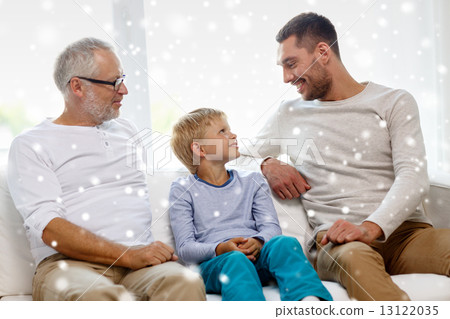 smiling family at home 13122035