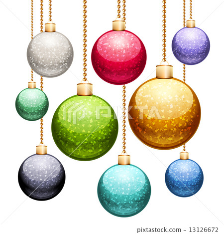 Set of Christmas Balls with Glitter Set of Christmas Balls with Glitter 13126672