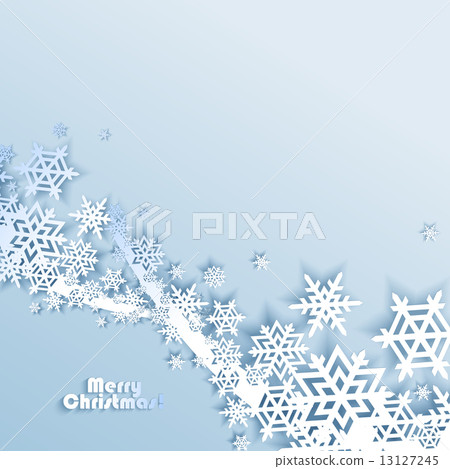 Abstract blue winter background with snowflakes - Stock Illustration ...