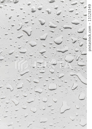 Metal surface covered in water drops. Metal surface covered in water drops. 13128349