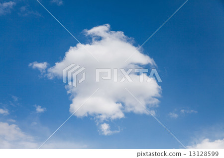 Set of white clouds over blue Set of white clouds over blue 13128599